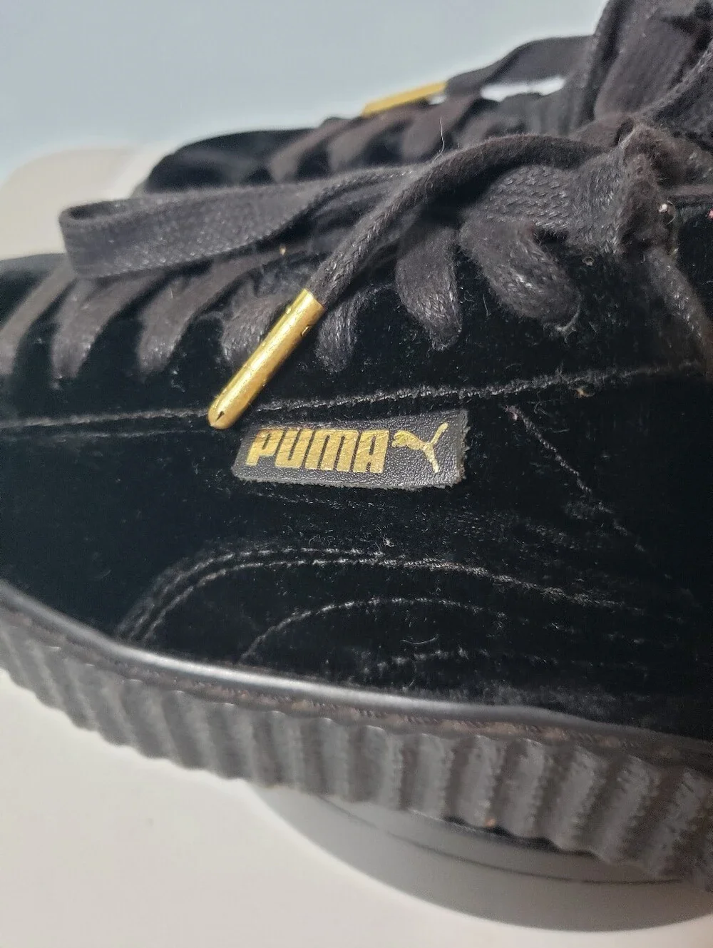 Puma X Fenty Creeper Velvet Platform 7.5 Sneaker Shoes Goth Grunge Fair Wear Fit